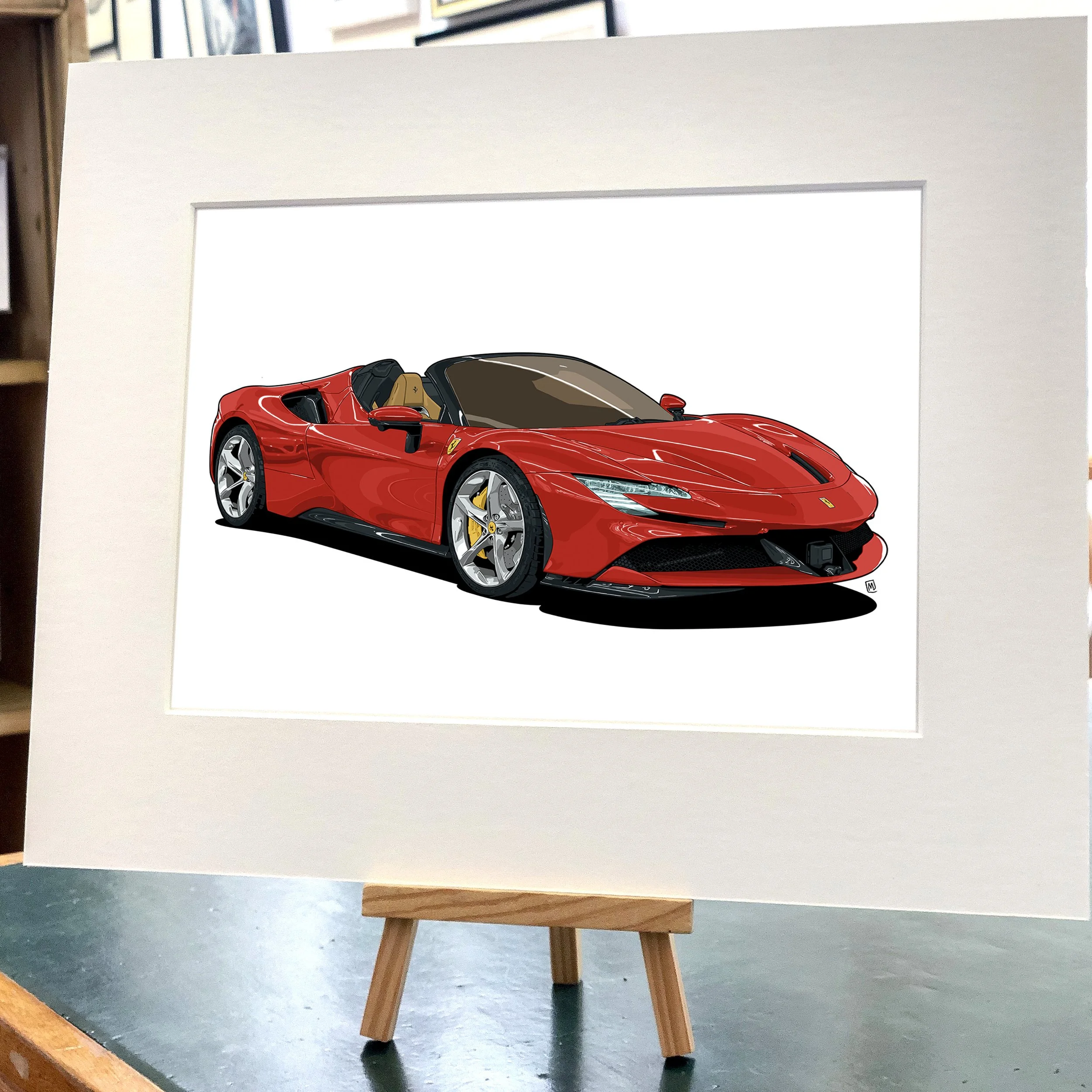 Stunning limited edition reproduction of hand painted image of a